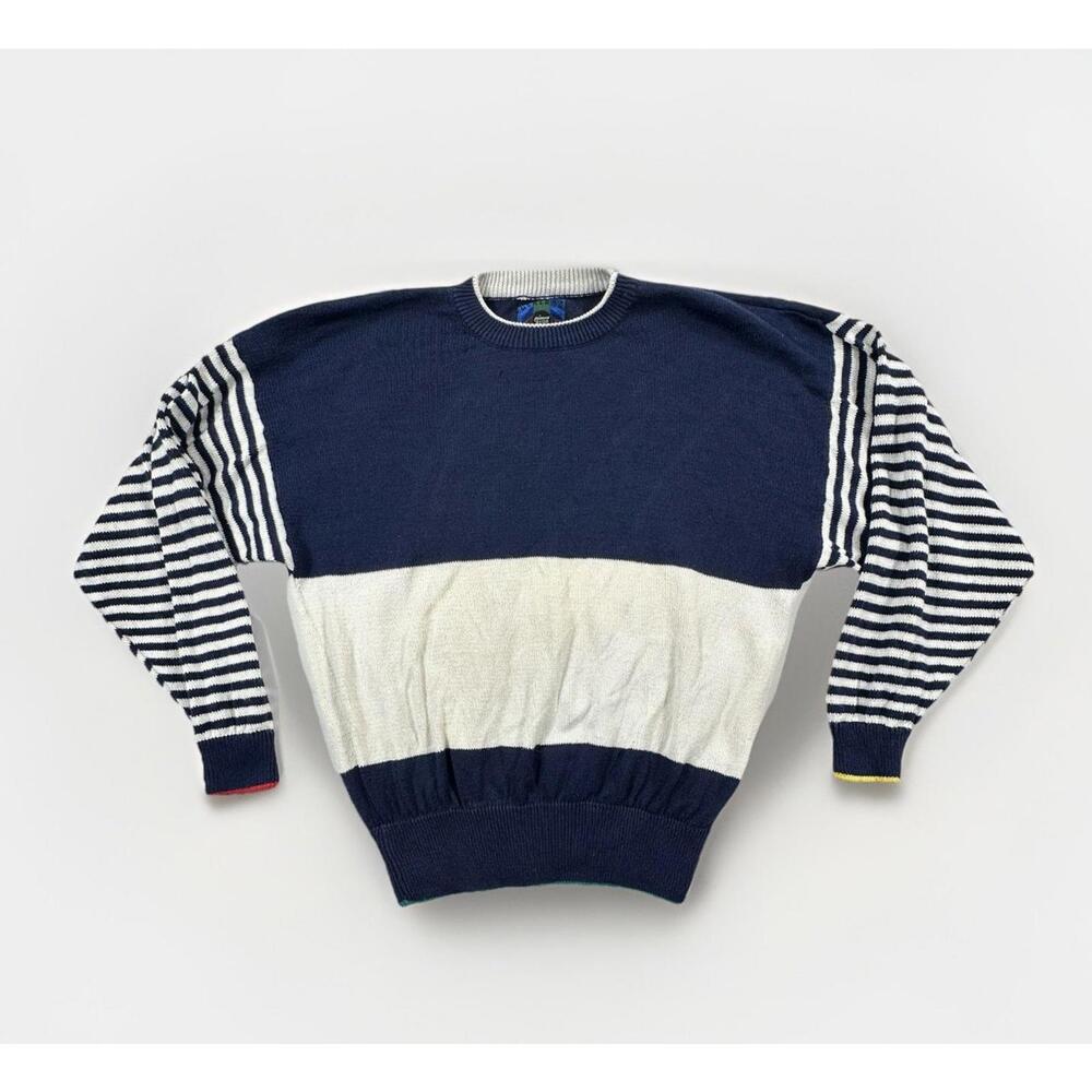 Vintage Generra Men's Grandpa Fishing Sweater Size XL Knit Pullover Ramie Cotton
